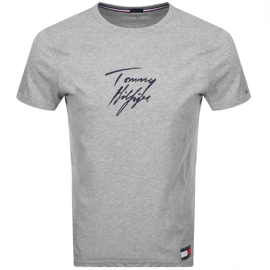 Alternative Image for ProductTommy Hilfiger Logo T Shirt Grey1